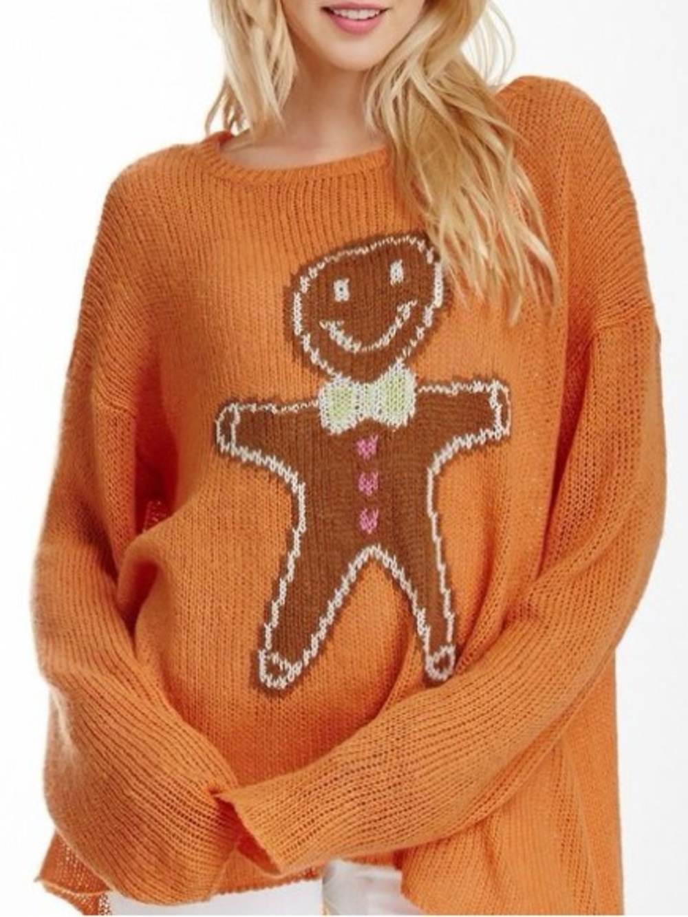 Wildfox Gingerbread orange knit Sweater